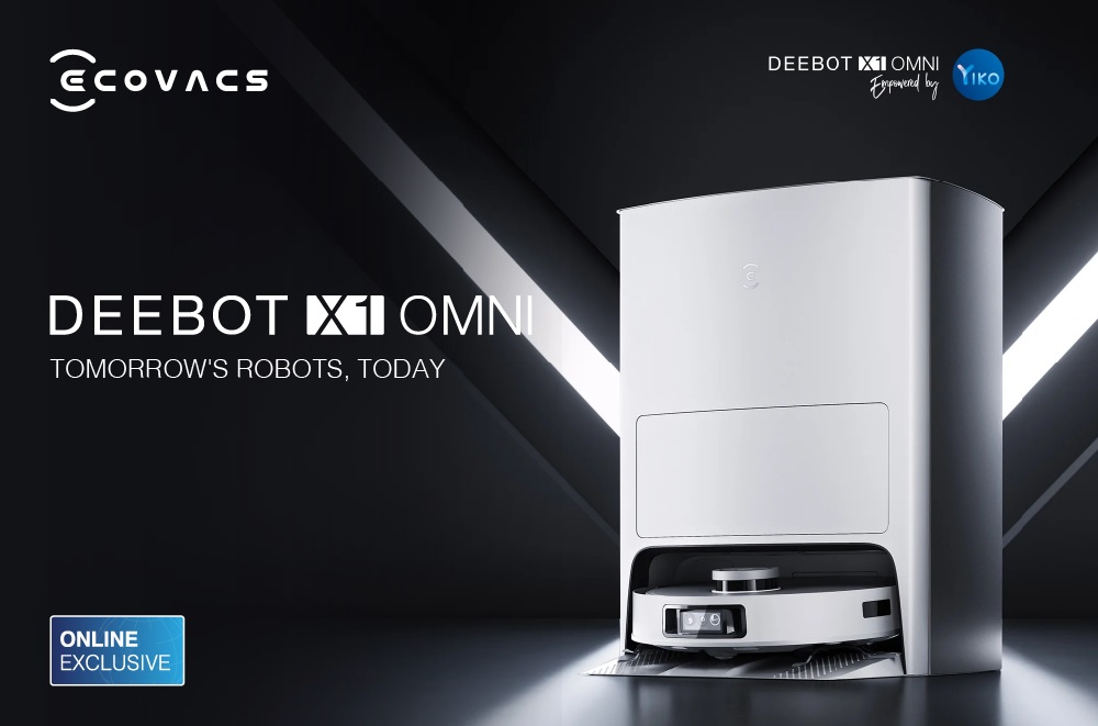 Robot hút bụi lau nhà Ecovacs Deebot X1 Omni White - Online Exclusive